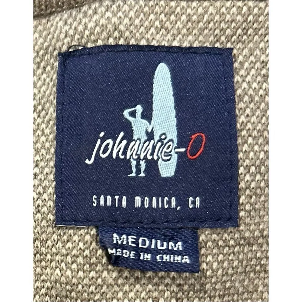 Johnnie-O Boggs Merino Wool Crewneck Sweater in khaki size medium